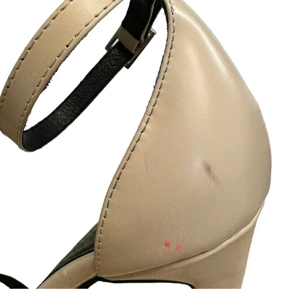 Jeffrey Campbell Nude Platform Heels Sandal Strap 7.5 - Picture 12 of 14